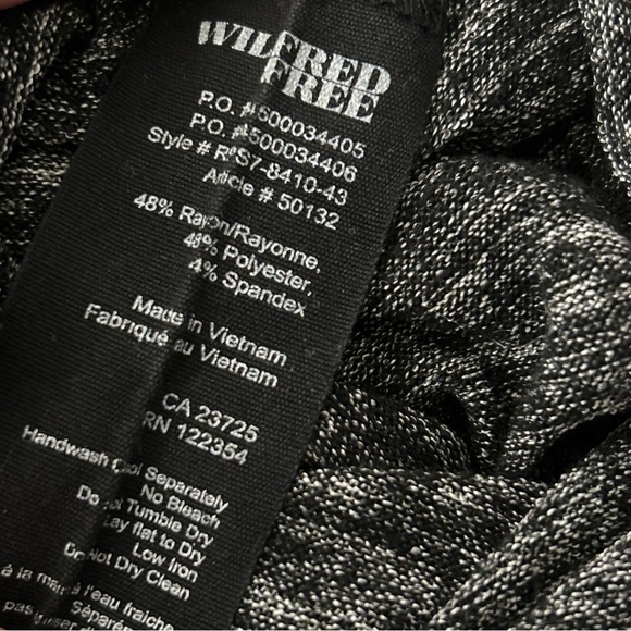 ❤️ Wilfred Free Charcoal Long Sleeve Dress XXS - Picture 12 of 13